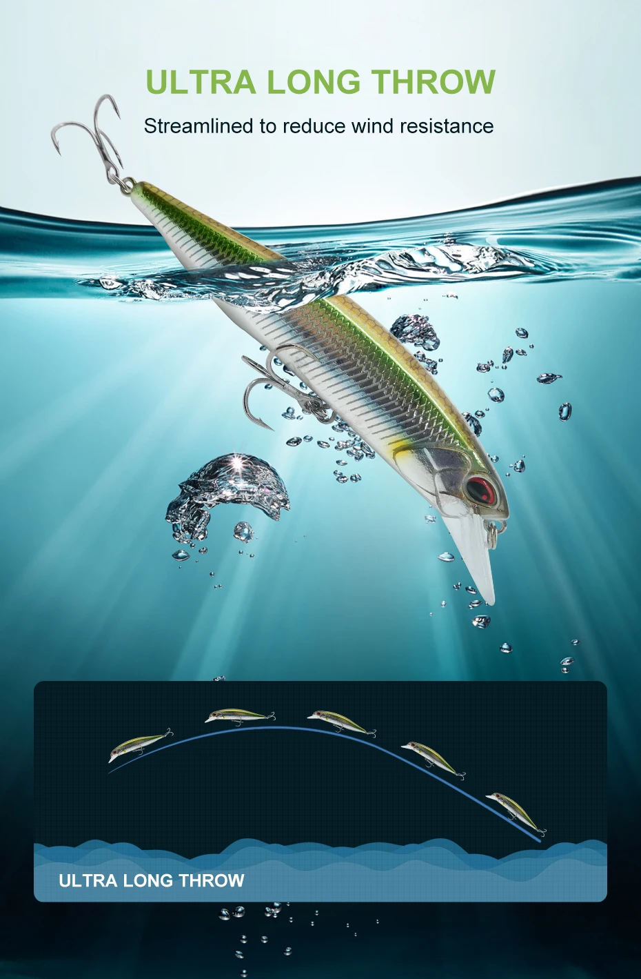 ESFISHING Minnow Angelköder 100mm 16g Sparrow Minnow Farbauswahl Harter Köder Angelzubehör – Detail 7