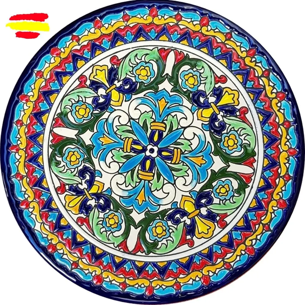 Ceramic plate 21 cm. /8.3 inch diameter - Ceramics glazed up handmade - Made in Spain - ARTECER - MIJASCERAMIC -