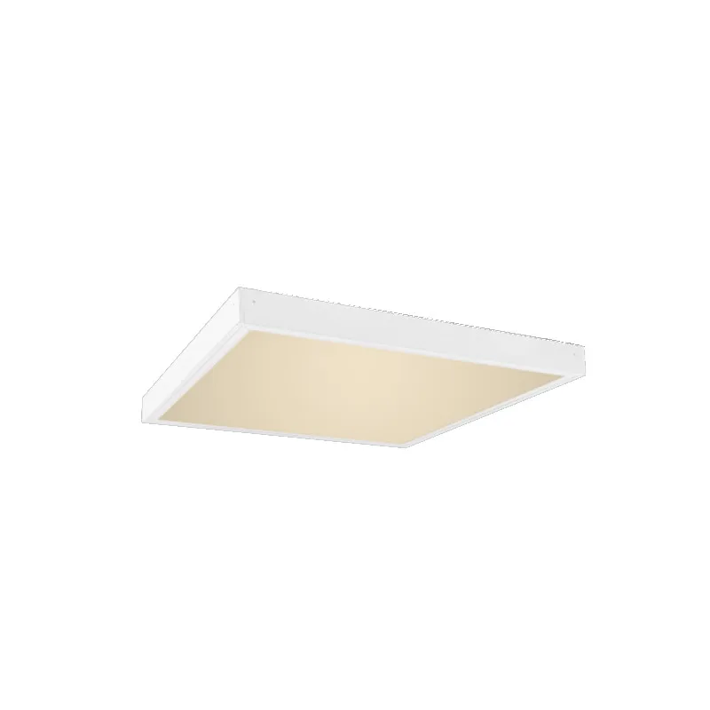 LED Panel 600X600 CM square white for surfaces, 60W 4800Lm 3000K yellow light.