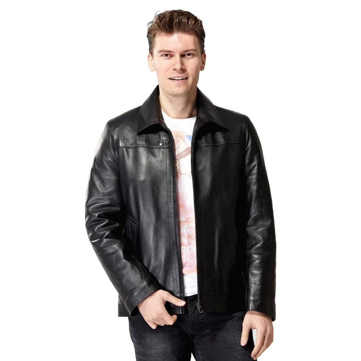 Các Kanex Nam Áo Khoác Da Ban Đầu Da Cừu Thu Đông 2022 Biker Slim Size Lớn VintageTürkiye