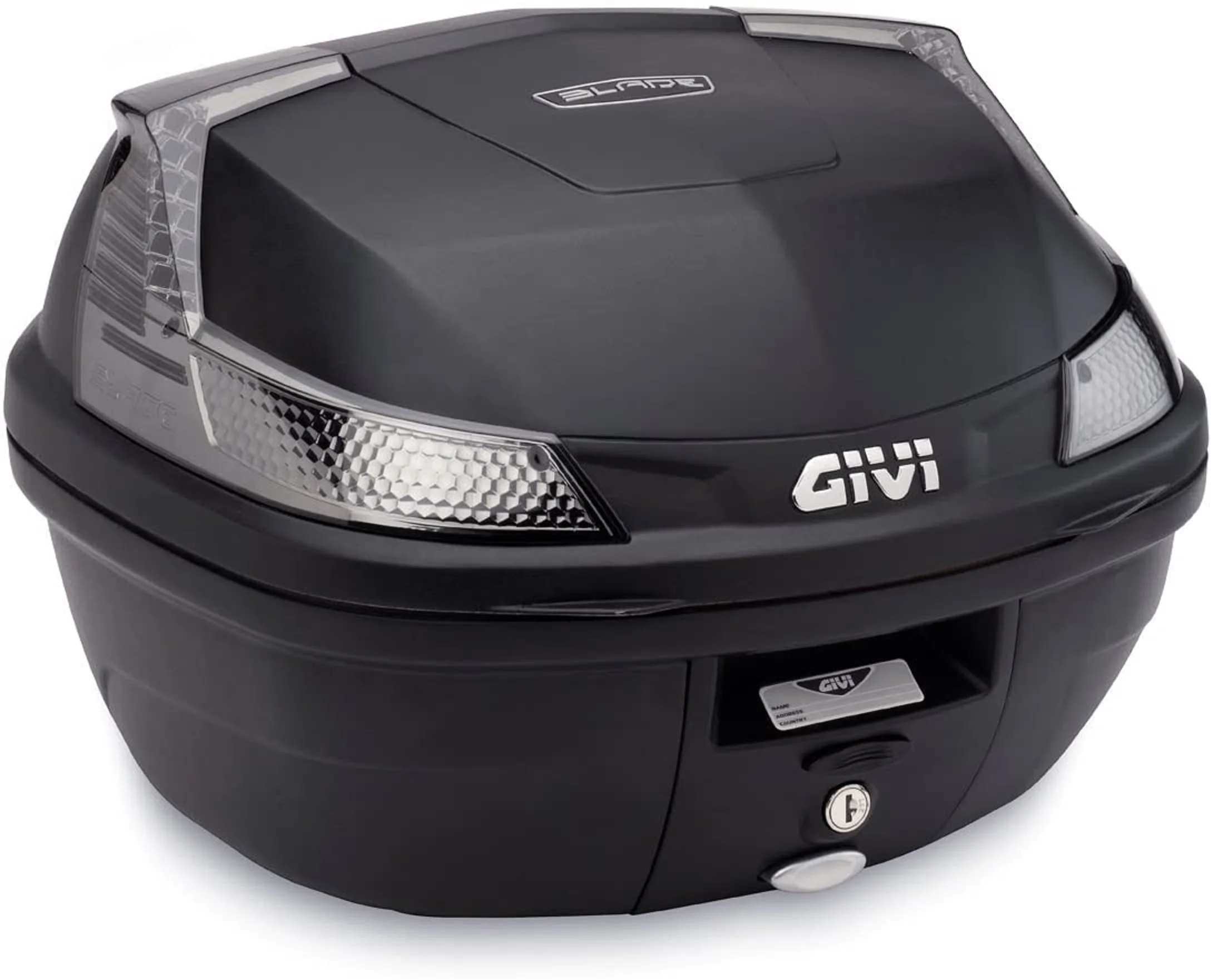 GIVI B37NT-moto Monolock Blade Tech trunk with matte black plate, maximum load 3 Kg (fixations not included)