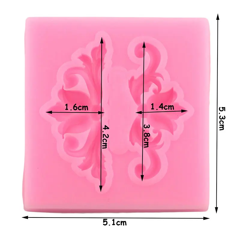 European Baroque Scroll Relief Silicone Mold Cake Border Chocolate Fondant Mould Cake Decorating Tools Candy Clay Resin Molds