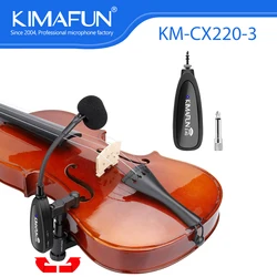 KIMAFUN 2.4G Musical Instrument Wireless Microphone for Classic Violin Video/Audio Recording Musicians Stage Performance Youtube