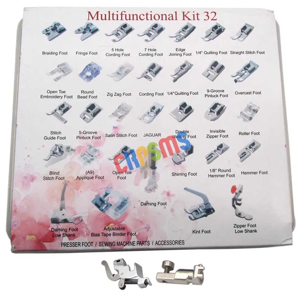 Presser Foot Set (in total 34 pieces) For Bernina Old Style 640-2 642-2 44 700707 708 709 717 718 719+