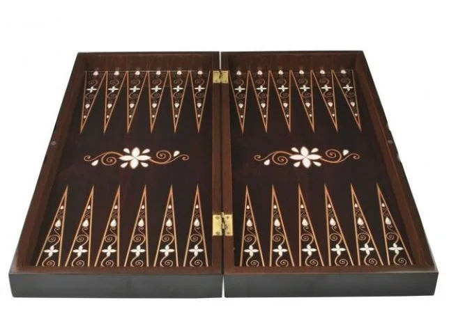 Orient Luxury High Quality Wooden Folding Large Backgammon Chess Set Checkers Draughts Turkish Maple Entertainment Board Game