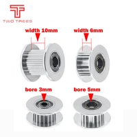 Rueda síncrona pasiva tipo GT2, polea motriz de sincronización de aluminio con 16/20 dientes para impresora 3D, polea tensora de engranaje ancha de 6mm/10mm