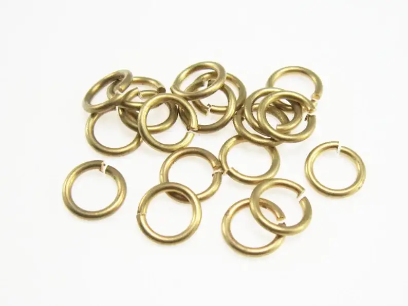 100 stücke Große Messing Jump Ringe, 8x 1,2mm, Dicken Jump Ringe, Geöffnete Sprung-Ring, messing Stecker R1666