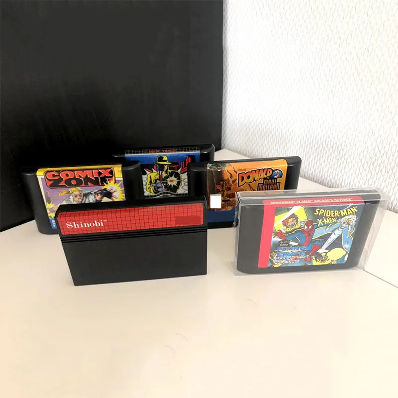 Box Protector For Genesis For Master System For Sega Mega Drive For Famicom Game Cart Cartridges Plastic Case