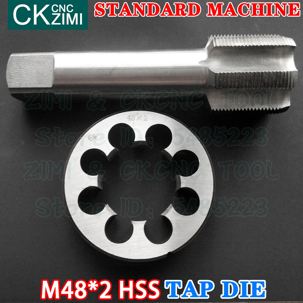 M48*2 M48x2 HSS Straight Xử Lý Tiêu Chuẩn Máy Die Tap Tốc Độ Cao Thép Dây Khai Thác Khoan Vòng Die Tap và Die Set Công Cụ
