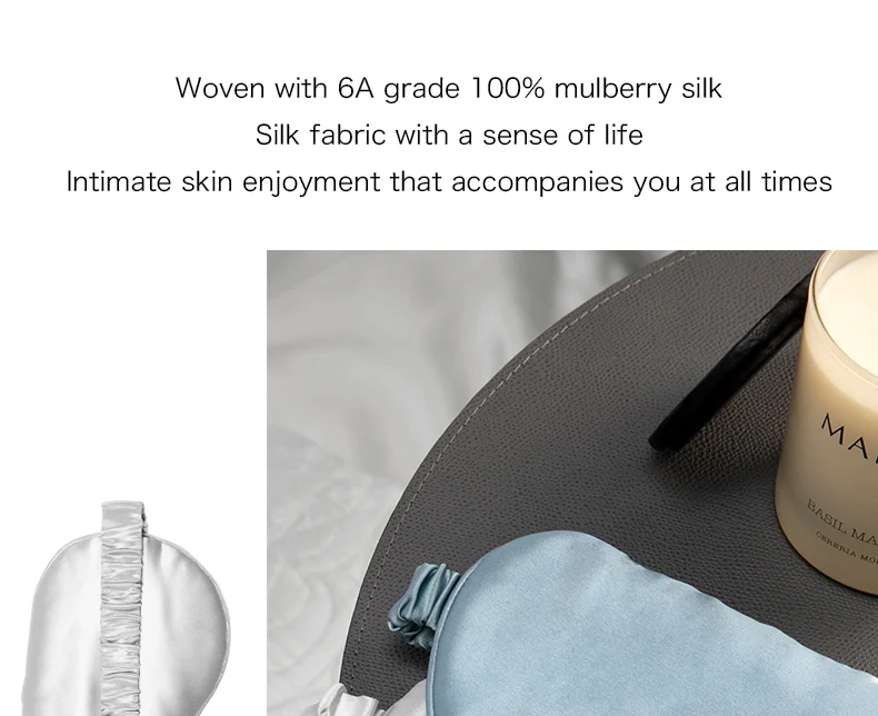 DISANGNI 100% Maulbeerseide Schlafmaske für Frauen und Männer, Weiche, Atmungsaktive, Lichtblockierende Augenmaske zum Schlafen und Reisen, 1 Stück – Detail 9