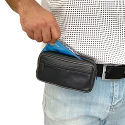 Lederax-riñonera Horizontal de cuero genuino para hombre, bolso de cuero de vaca de alta calidad para teléfono móvil