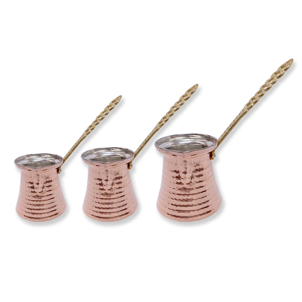 Coffee Maker 3 Piece-Set Pot Turkish Coffee Pot Copper Pot Milk Tea Vintage Style Turkish Coffee Pot Kitchen Pot Kettle Mug Cup