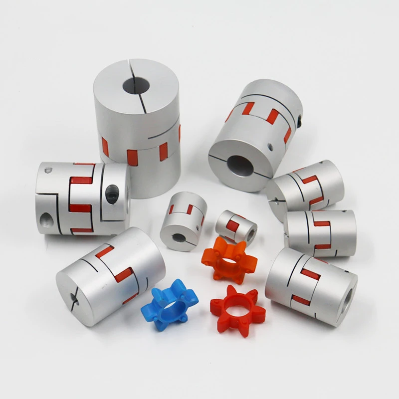 D20L25 Two-jaw Inner Size 4 to 10mm 4/5/6/6.35/7/8/9/10 Aluminum Alloy High Torque Plum Blossom Motor Shaft Flexible Couplings