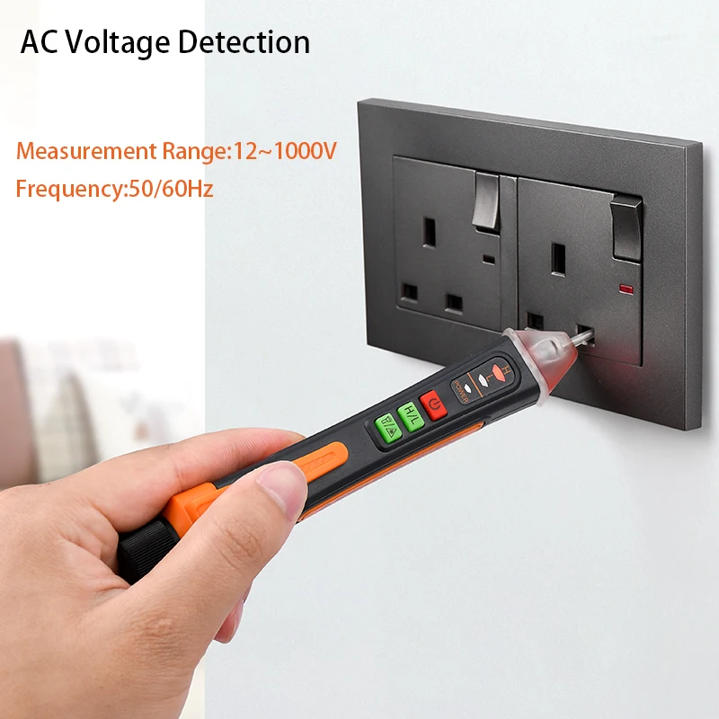 T-02A ไฟแสดงสถานะสายไฟเครื่องทดสอบแรงดันไฟฟ้าปากกาตรวจจับสมาร์ท Breakpoint Finder Sound Light Alarm 12-1000V