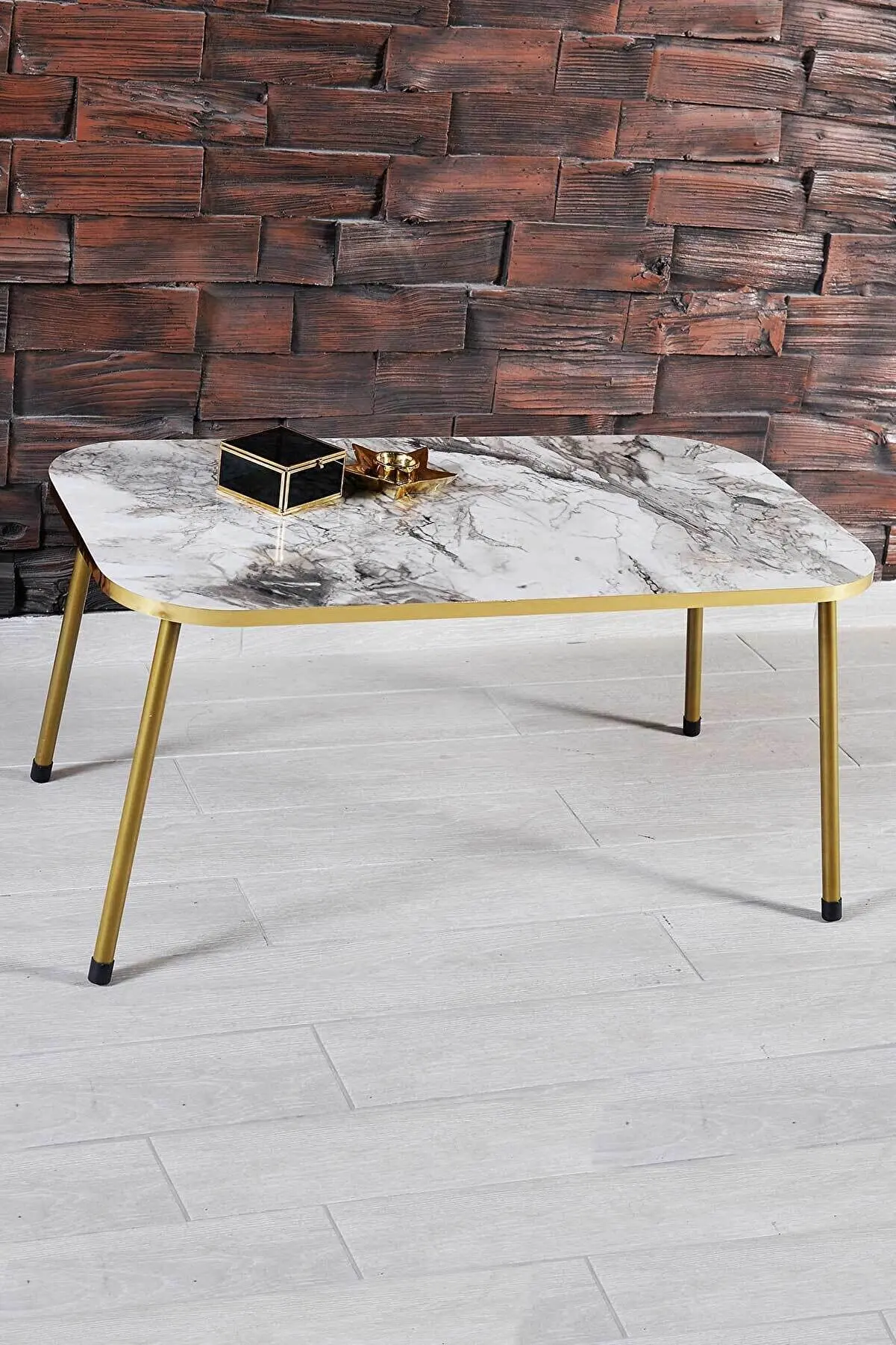 Modern Coffee Table Scandinavian Gold Metal Leg Gold Rectangle De Monte Coffee Table Service Table Living Room