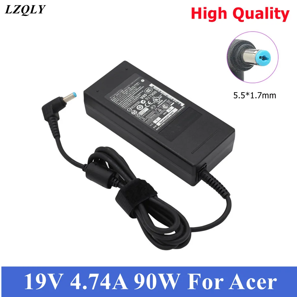 

19V 4.74A 90W 5.5x1.7mm Laptop AC Adapter Charger for ACER ASPIRE 5750G 5755G 7110 9300 V3-771g V3-571g Notebook Power Supply