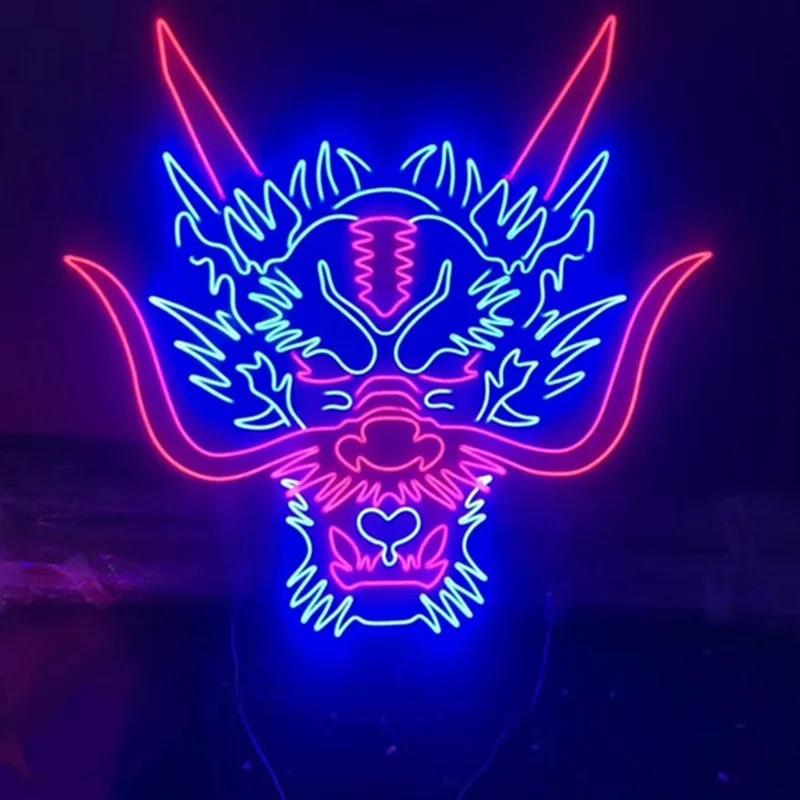 sinal de neon dragao personalizado dual color led neon sign loja home decor sinal de neon para sala de jogos presente de aniversario infantil 01