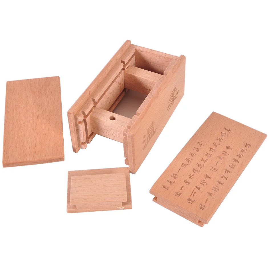 Wooden Magic Box Puzzle Box Secret Box Game Toy Brain Teaser Characteristic Intelligence Toy Adults Kids Gifts