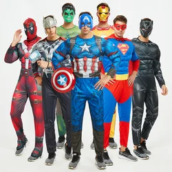 Hot Sale Adults Super Hero Hulk Cosplay Muscle Jumpsuit Superhreo Halloween Costumes for Men