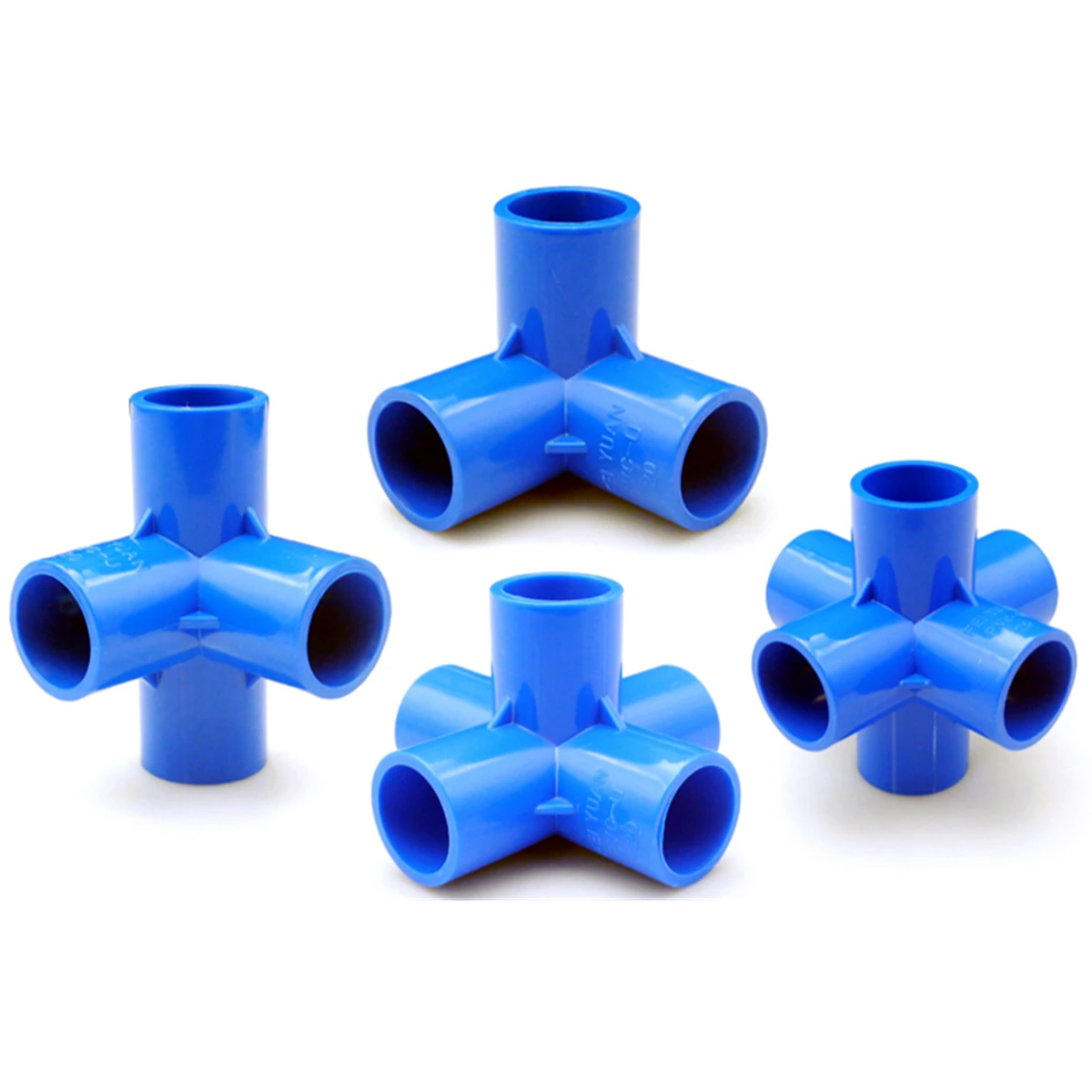 20/25/32mm Blue Straight Elbow Solid Equal Tee Four-way Connectors PVC Water Supply Pipe Fittings Plastic Irrigation Water Parts