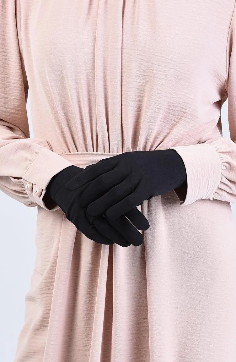 Gants Hijab à Motifs Floraux Noirs pour Femme, Livraison Gratuite