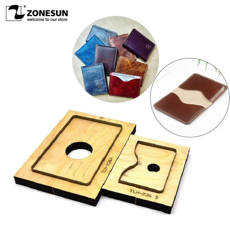 

ZONESUN Folding Classic Card Bag wallet die leather cutting die leather tool mold pattern sizzix die leather craft tool