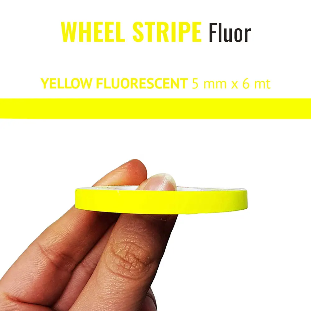 Wheel Stripe adhesive strips Fluo for motorcycle Wheel, 5 mm