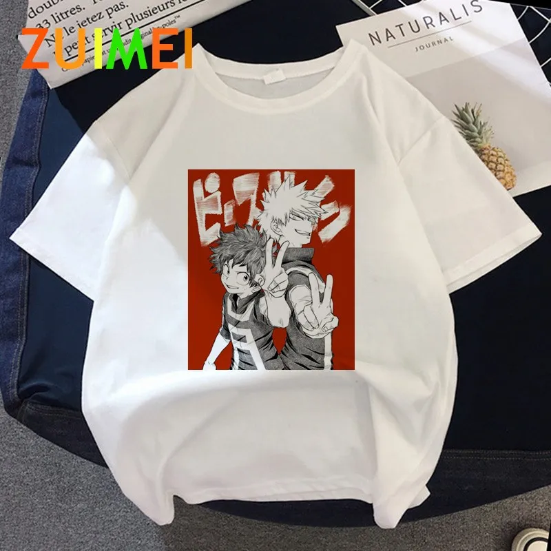 Women Anime Boku No Hero Academia Harajuk Print T-shirt Tops 2020 Summer Fashion Short Sleeved T-shirt  Girl,Drop Ship