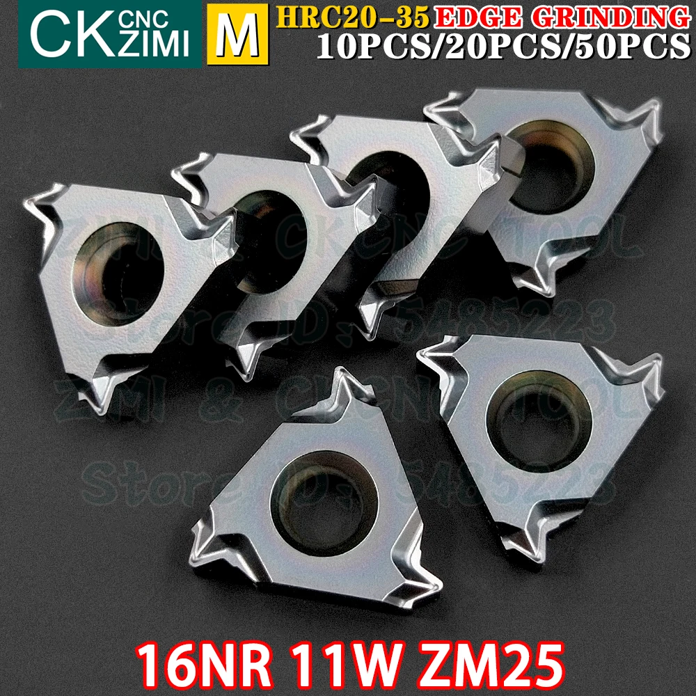16NR 11W ZM25 16IR Твердосплавные вставки  Резьбовые токарные вставки с внутренней внешней резьбой Инструменты для токарных станков с ЧПУ по металлу для держателя инструмента SNL SNR SER SEL