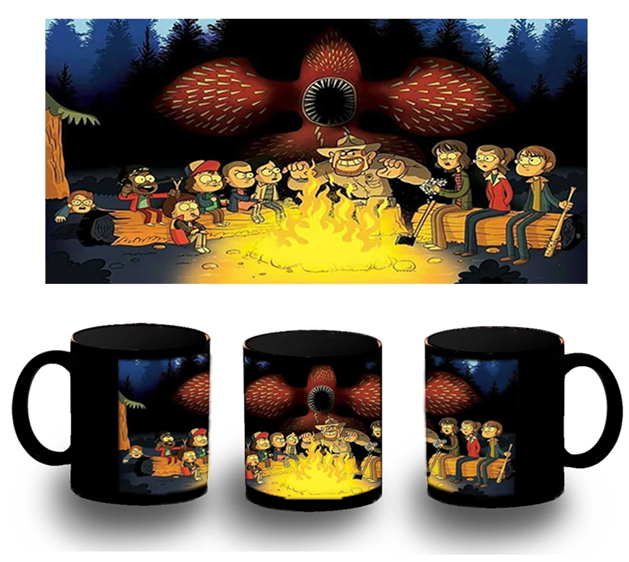 CUP FULLY black SERIALS THINGS SPOOF black mug