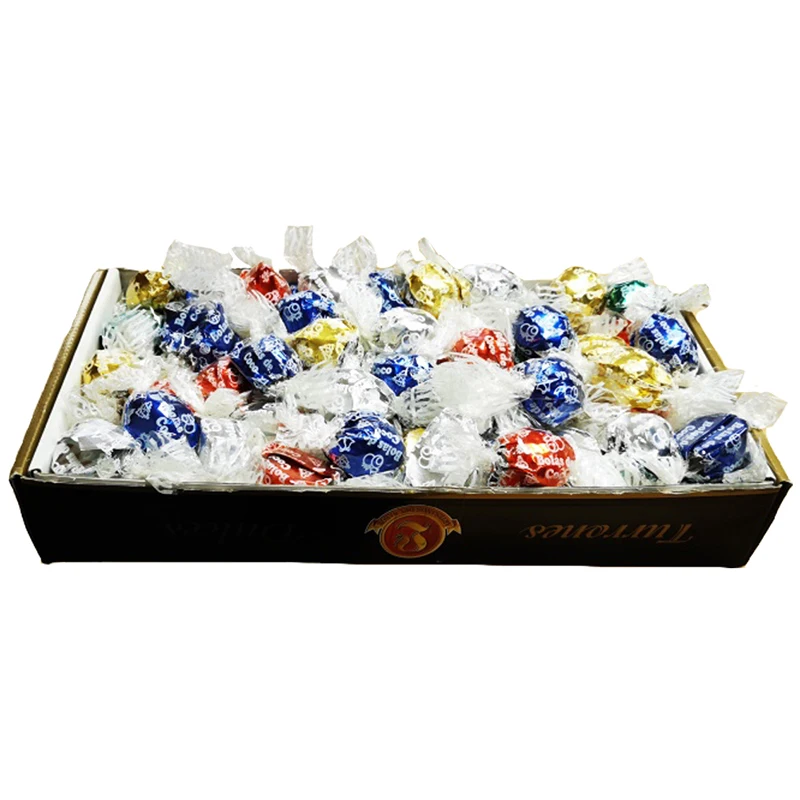 LAPASION-cioccolatini pieni di cocco con copertura al cioccolato. Caramella di natale tipica. 2Kg.