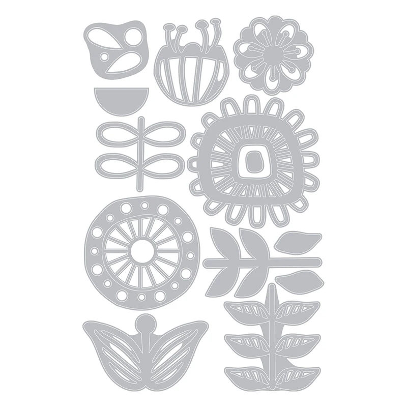 New Arrival Stackable Florals Metal Cutting Dies For 2025 Scrapbooking Festive Bouquet Plants Flowers Stencils Gift Card Making