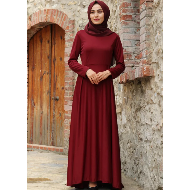 

Muslim Woman's Dress Turkish Clothes For Women European Clothing For Eid Robe Femmes Autumn Garment Moroccan Kaftan Turkey