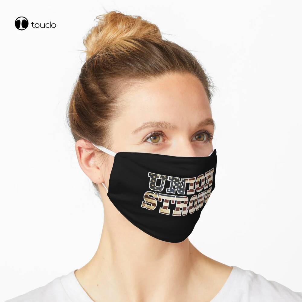 Union Strong and Solidarity Mask Face Mask Filter Pocket Cloth Reusable Washable