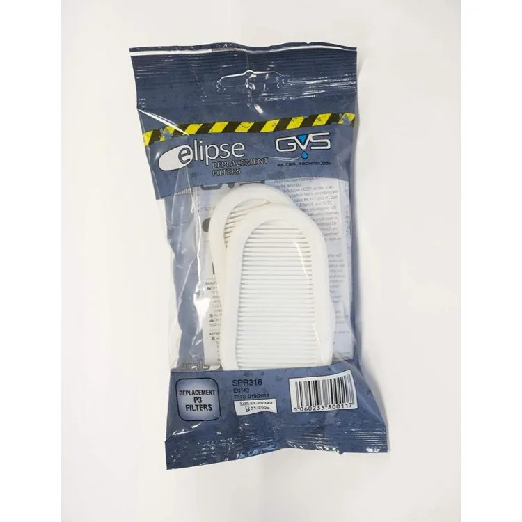 GVS SPR316 Pair of P3 Dust Replacement Filters for dust mask particle respirator FFP3 Dustproof for GVS 501 502 299 337 Masks