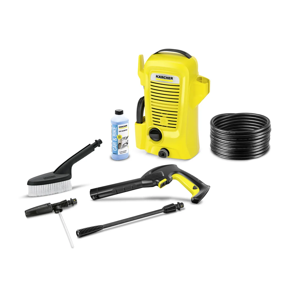 Karcher K 2 Universal Car-high pressure hydrocleaner, 110 bar/Mpa, 1.4 KW, includes Car wash accessories (brush, foam nozzle and detergent) (1.673-004.0)