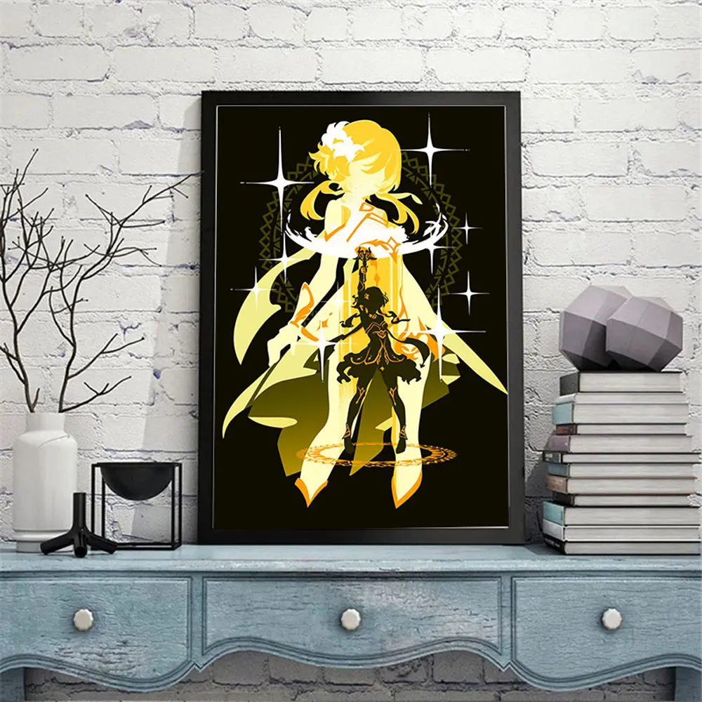 DIY 5D Diamond Painting Anime Genshin Impact Picture Mosaic Girl Full Diamond Embroidery Cross Stitch Kits Home Art Decoration