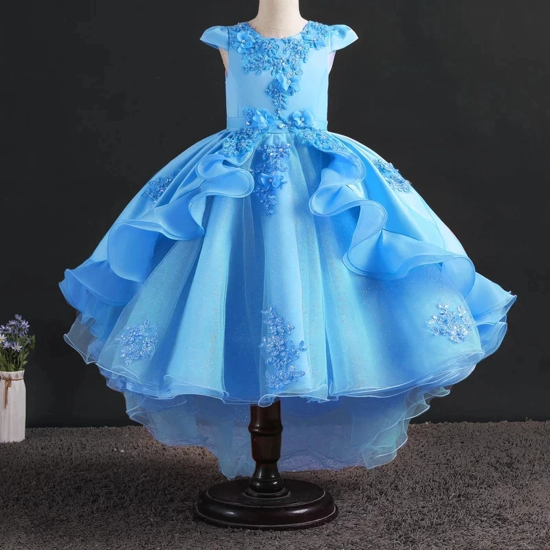 

Flower Girls Dresses Sleeveless Christmas Dress for girls Pageant Tulle kids dresses for girls princess party gown