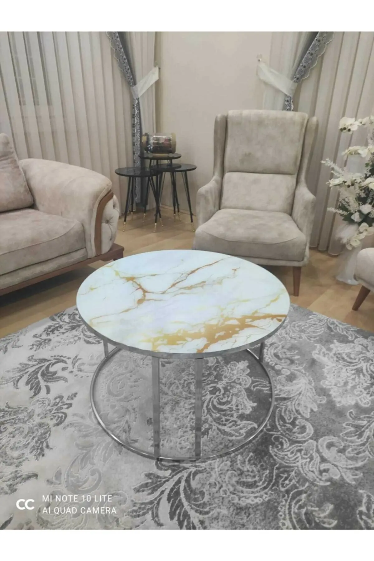 Home Center Table Hourglass Modern Coffee Table Big Coffee Table Gold Leg Bronze Mirror Unbreakable Glass