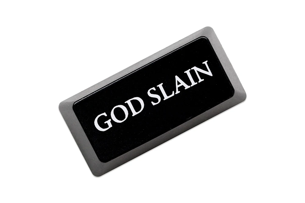 Novelty Shine Through Keycaps Symbols ABS Laser Etched back lit black red ESC Enter Backspace God Slain  Legend Felled view 2