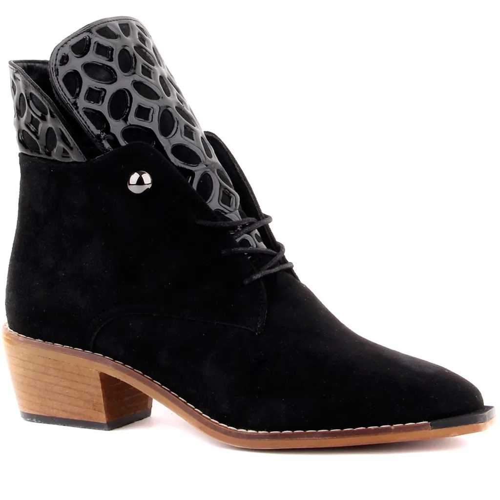 Moxee-botas femininas de camurça preta