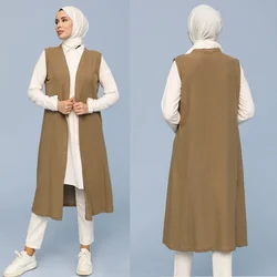 women plain vest jacket muslim hijab clothing ramadan Dubai arabia mecca kaaba Islam 100% Made in Turkey abayas hijab clothing