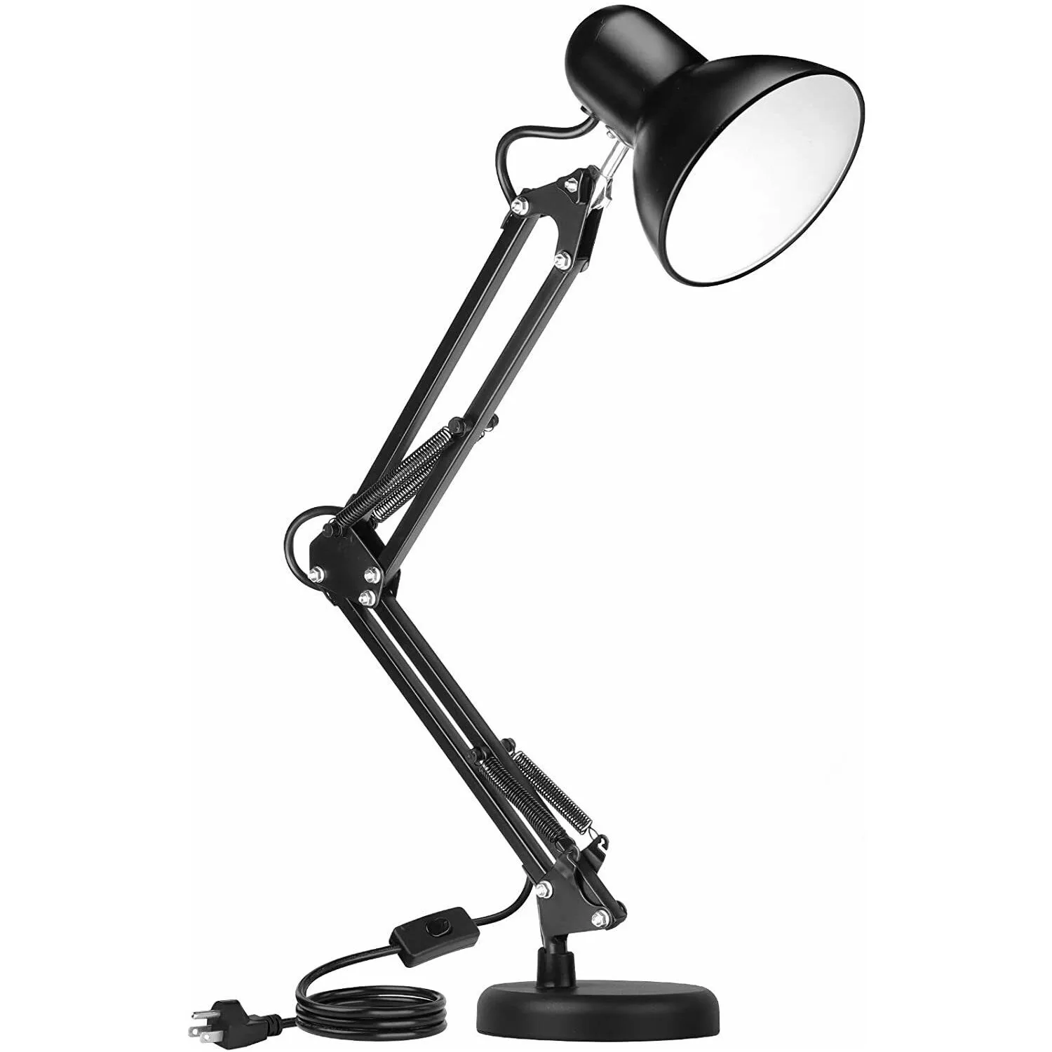 Coral Light Acrobat Table Lamp 360° Moving Work Lamp Black Color light will not disturb your eyes with e27 socket 110 cm cable