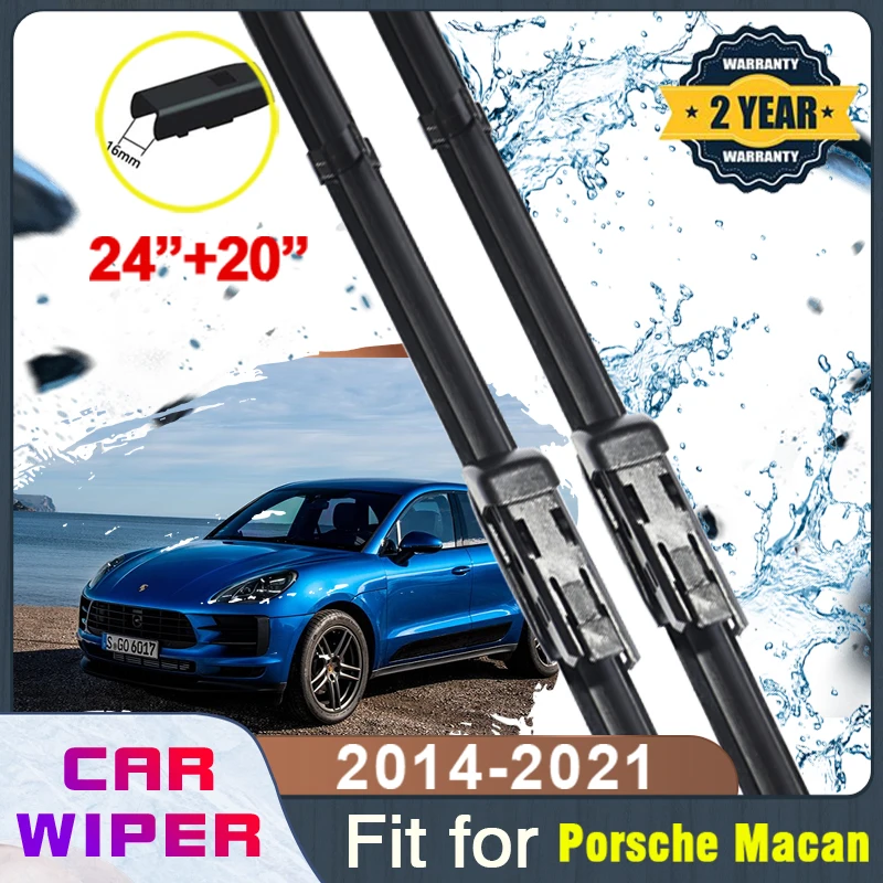 

Car Windshield Wipers For Porsche Macan 95B 2014~2021 Auto Parts Front Windscreen Beam Blade Wiper Blade Brushes Car Accessories