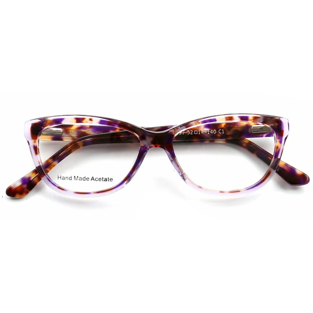Women Round Tortoise Eyeglasses Frames for Women Cat Eye Glasses Frames Leopard Print Pattern Fashion Retro Red Blue Rx Eyeglass