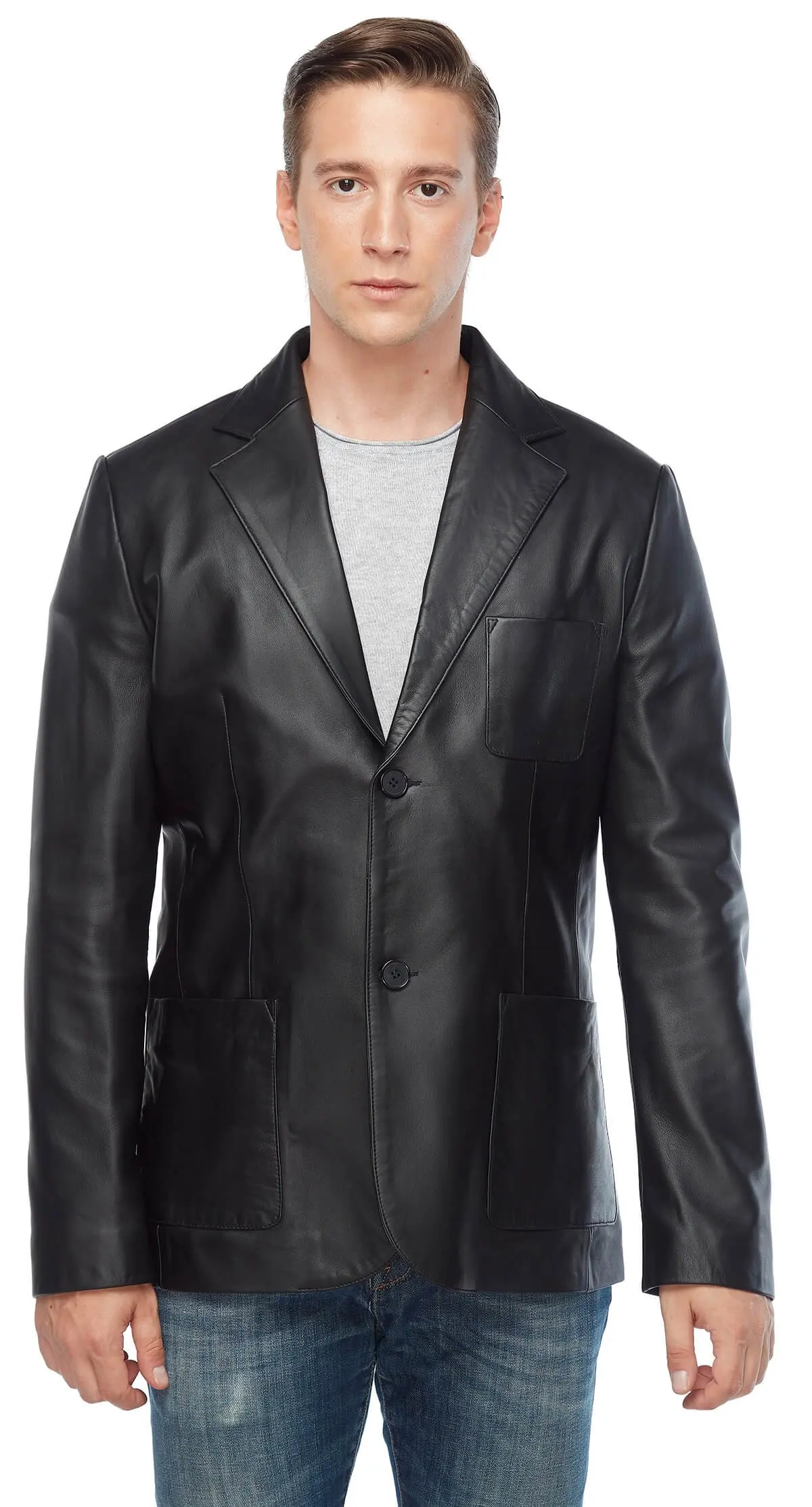 Morazzi Đen Áo Áo Khoác Da Ban Đầu Da Cừu Thu Đông 2022 Biker Slim Size Lớn VintageTürkiye