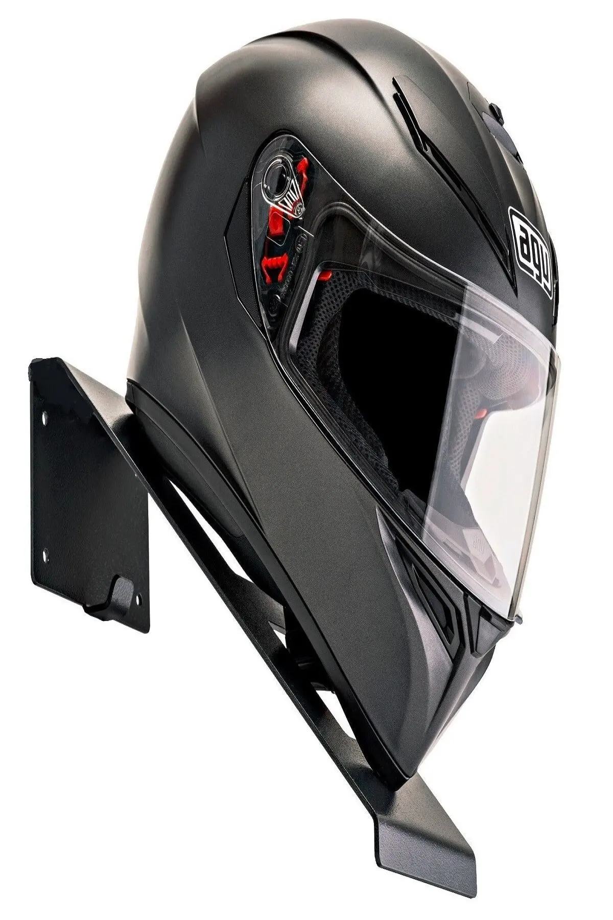 Zwart Motorhelm Houder + Helm Hanger + Gear Hanger 36 Cm * 15 Cm * 8 Cm Motorfiets Beugel geschikt Voor Alle Soorten