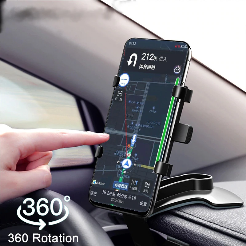 360 Degrees Car Phone Holder Universal Smartphone Stands Car Rack Dashboard Support for Auto Grip Mobile Phone Fixed Bracket