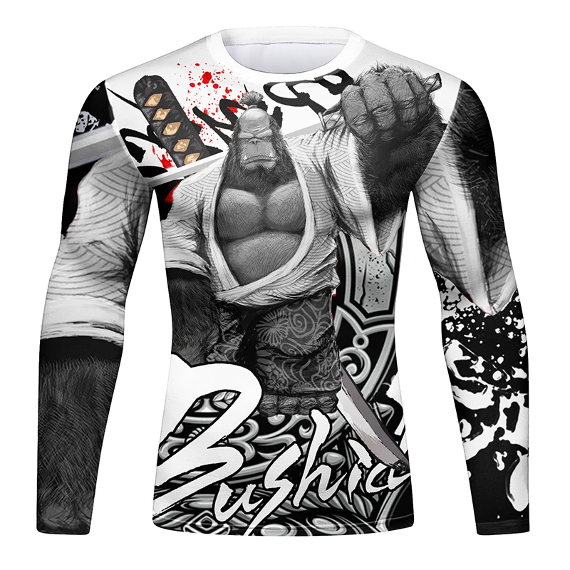 Cody Lundin Tattoo Printed Men kickboxing T-shirts Custom Digital Jiu Jitsu Bjj Rashguard Male Active Wear Training Blouses