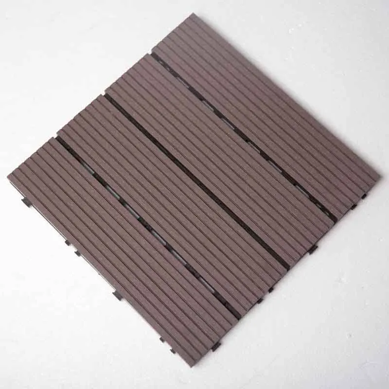 Wood Plastic Tiles WPC Waterproof Composite Decking Outdoor Wood Flooring 300mm x 300mm